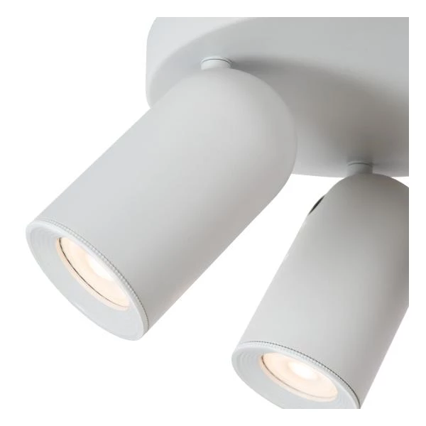 Lucide PUNCH - Spot plafond - Ø 21 cm - 3xGU10 - Blanc - détail 1